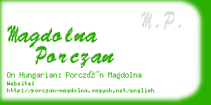 magdolna porczan business card